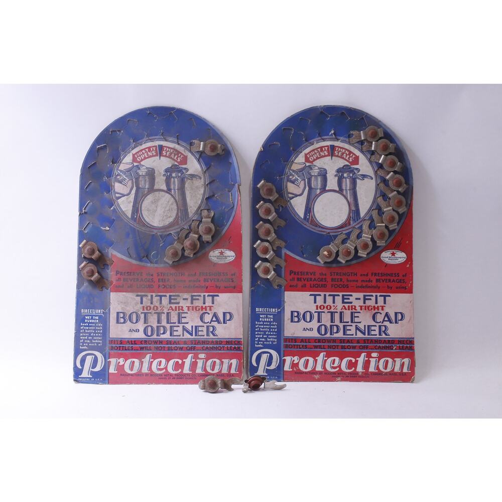 Protection, Store Display set Tite-Fit Bottle Caps and Openers Set, Modern Metal